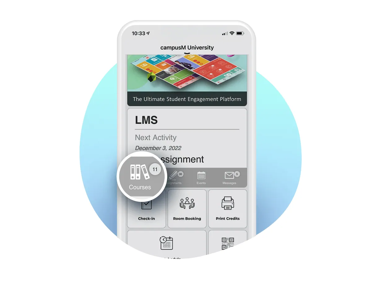 Ex Libris campusM website on a desktop screen