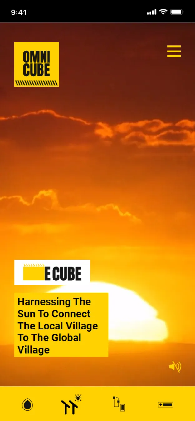 Omni Cube website on mobile, screen 2