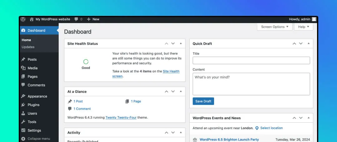 An easy-to-use admin panel