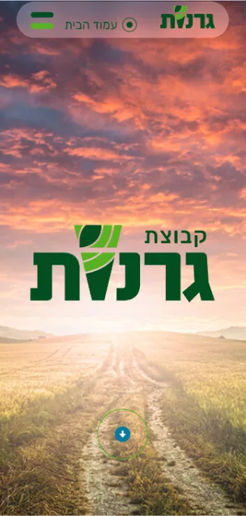 האתר של גרנות בטלפון, מסך 1